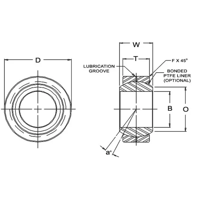 COM12T Spherical Bearing-F2 Fit — view 2