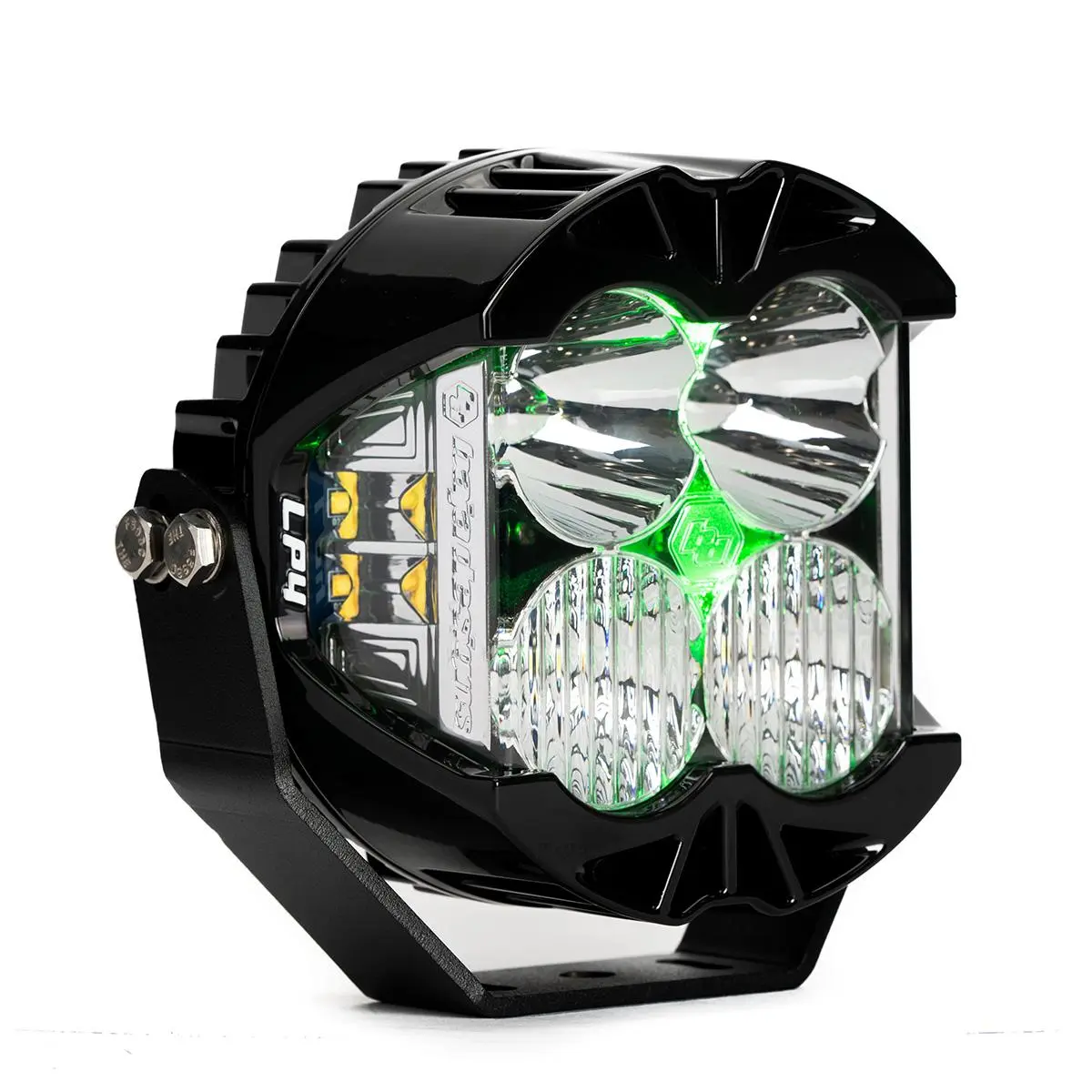 LP4 Pro LED Auxiliary Light Pod - Universal Clear Lens With Green Backlight — view 1