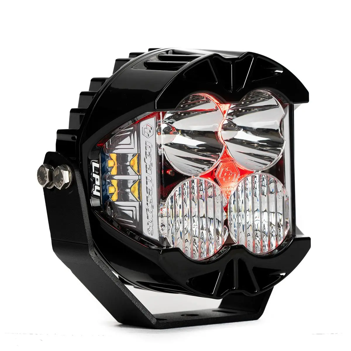LP4 Pro LED Auxiliary Light Pod - Universal Clear Lens With Red Backlight — view 1