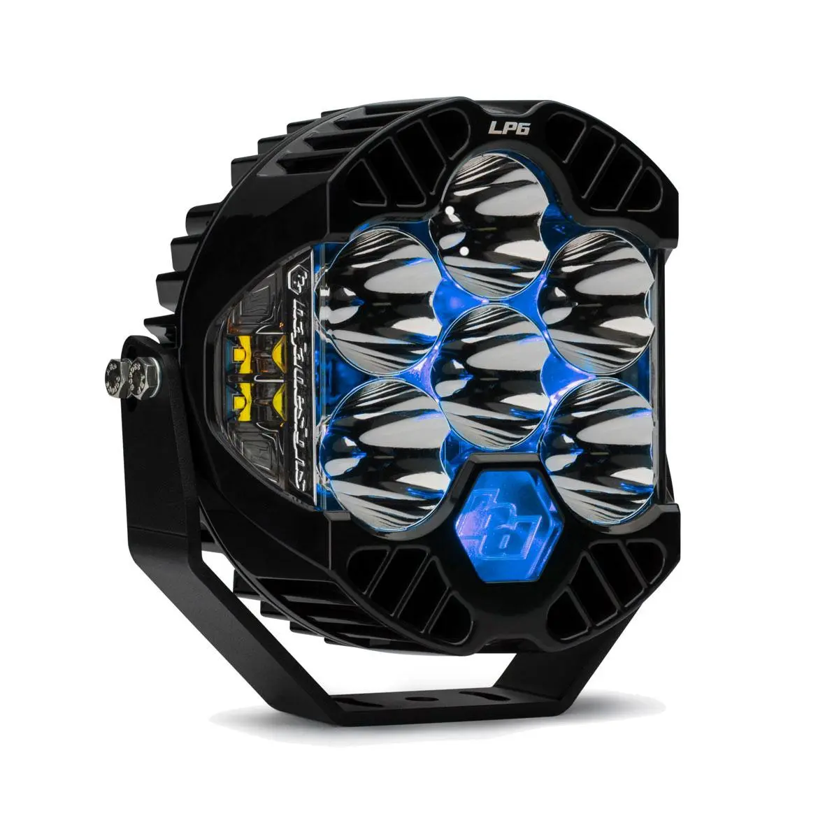 LP6 Pro LED Auxiliary Light Pod - Universal Clear Lens With Blue Backlight — view 1