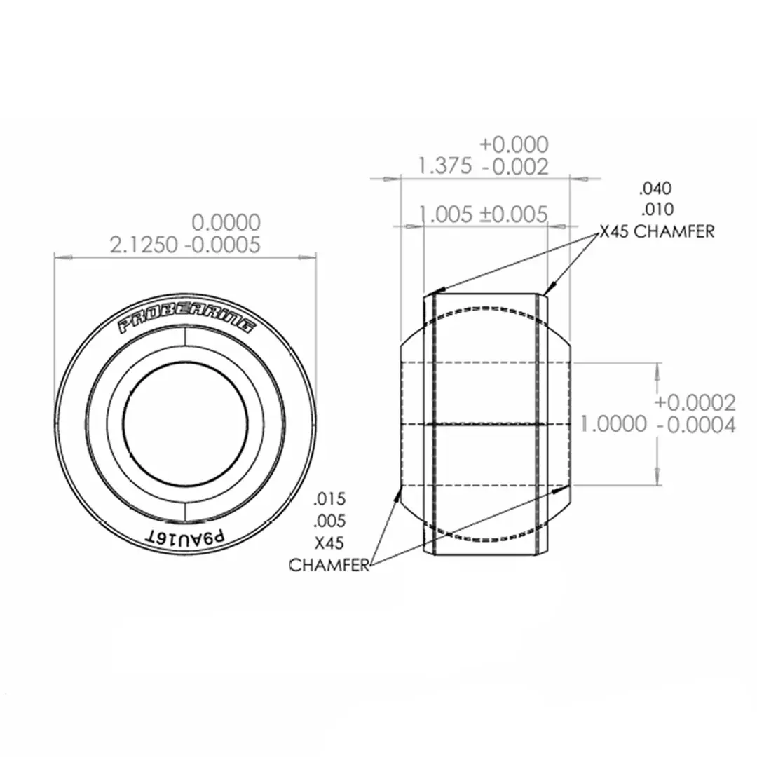 Pro 9 Series Spherical Bearing | 1" Bore x 2.125 Race | Stainless Steel — view 5