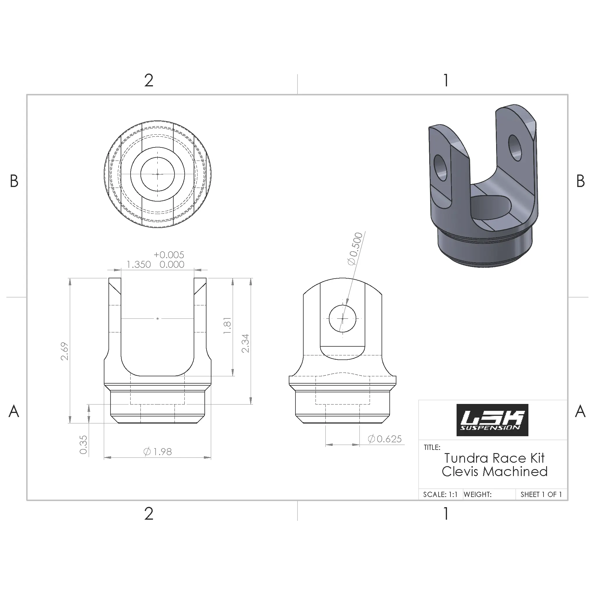 07-21 Tundra Machined Steering Clevis — view 4
