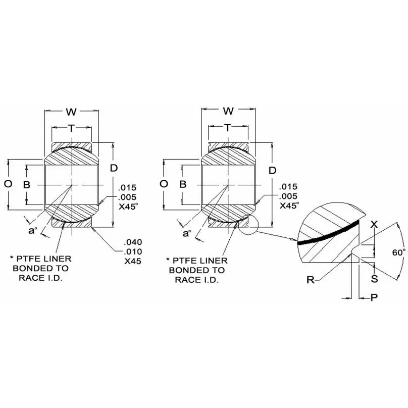 WSSX16T Spherical Bearing-F2 Fit — view 4